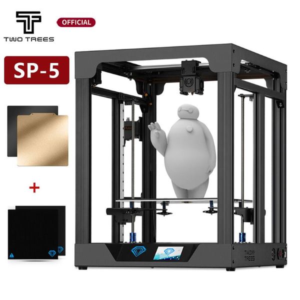 Принтеры TWOTREES 3D PRINTER SP-5 v1.1 DIY KIT COREXY PRINT 300 330 мм размер печати TMC2225 NANO V1.2 PEI FDM DUAL Z Axisprinters Printerspr