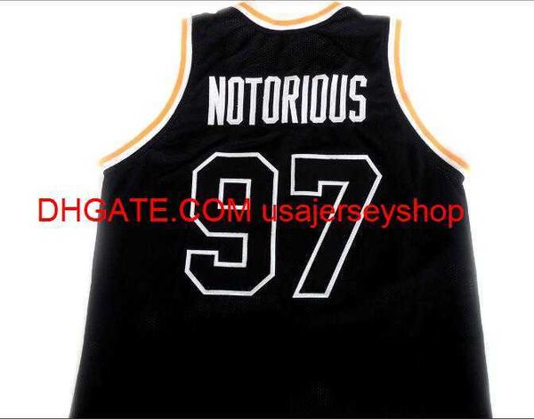 Custom Men Youth women Vintage # 97 Notorious Bad Boy Biggie Smalls New Basketball Jersey Taglia S-4XL 5XL o personalizzato qualsiasi nome o numero di maglia