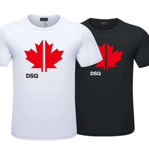 TR APSTAR D2 Camisetas masculinas estilo verão dsq letra d2 design casual O-pescoço manga curta camisetas cor branco preto 002105