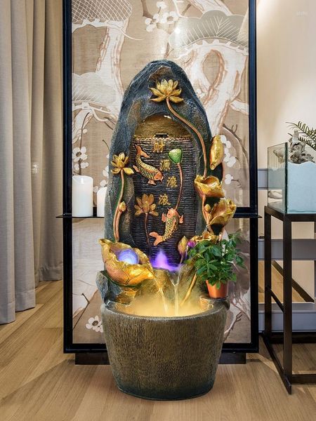 Decorazioni natalizie Decorazioni Palla Fengshui in stile cinese Fai una fortuna come fontana d'acqua che scorre senza fine Soggiorno Interni fortunati