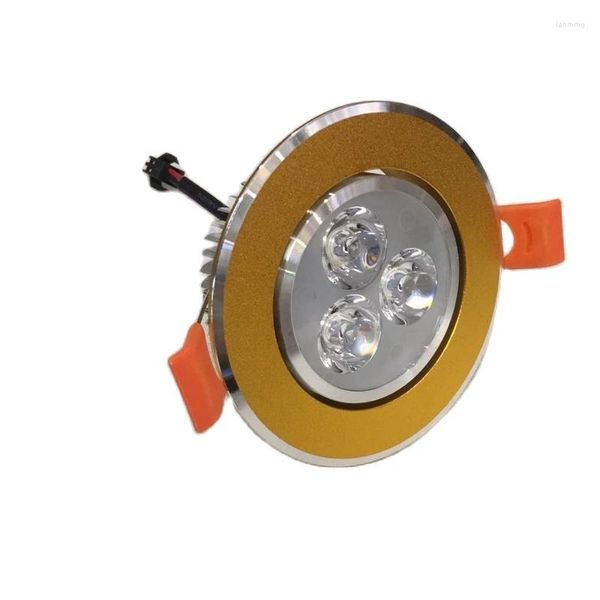 Pacote de lâmpada de parede mini pequenos holofotes embutidos 3W White Gold Gold Spot Downlight com luzes de teto LED do transformador Dow