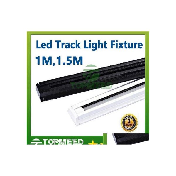 Schienenleuchten CE Rohs 1M 1,5M verdickte LED-Leuchte 85V265V Schienenleuchten Schwarz Weiß Spotlight Connector Garantie 3 Jahre Drop Del Dhmas