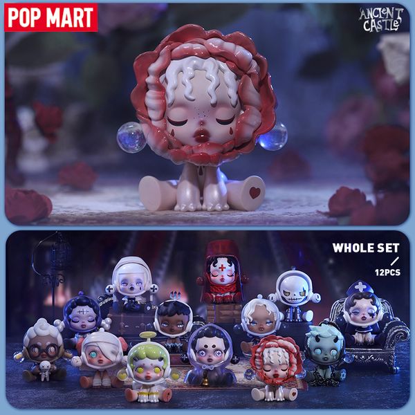 Aksiyon Oyuncak Figürleri Pop Mart Skullpanda Ancient Castle Serisi Gizem Kutusu 1pc12pcs Koleksiyon Sevimli Kör Kawaii 230203