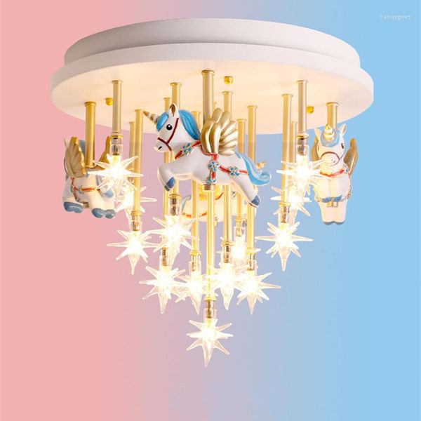 Plafoniere Modern Kids Light Led Cute Lamp Design Camera da letto per camera delle ragazze Baby Boy