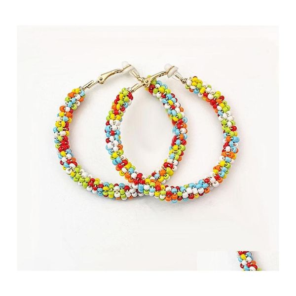 Серьги с люстром Fadhion Colorf Bead Circle Servring