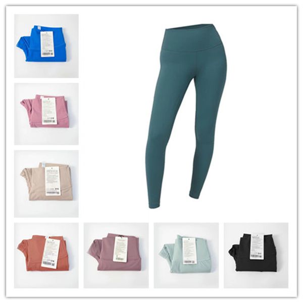 2023 Roupas de ioga lu-088 Leggings femininas sem costura de cintura alta com sensação nua Correndo fitness ginásio apertadas de alta elasticidade para meninas leggings de ioga calças de ioga boas