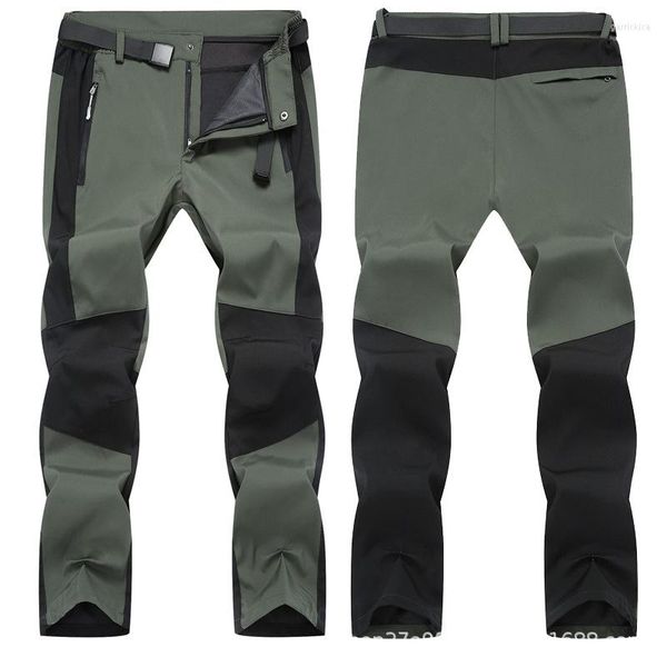 Herrenhose 2023 Herren Outdoor Winter Farbabstimmung Taktische Dicke Wasserdichte Thermo-Fleece-Liner Sport Mode Lässig