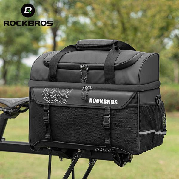 Panniers Rockbros 11L Seldeira de bicicleta à prova d'água Transportador de malas Bike Saco de ombro de piquenique com piquenique 0201