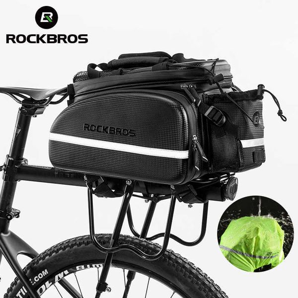 Panniers S Rockbros Bicycle Carrier MTB Bike Rack Pannier Ciclismo Multifuncional Bolsa de viagem de grande capacidade com capa de chuva 0201