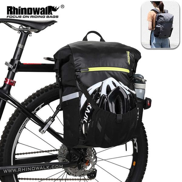 Panniers S Rhinowalk 24L Cyclimg Multifuncional Pannier Panier Backpack Backpack Backpack Backpack Saco de bagagem 0201