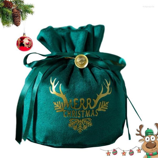 Decorazioni natalizie Sacchetti regalo con coulisse Goody Drawstrrings Design Treat Velvet Candy
