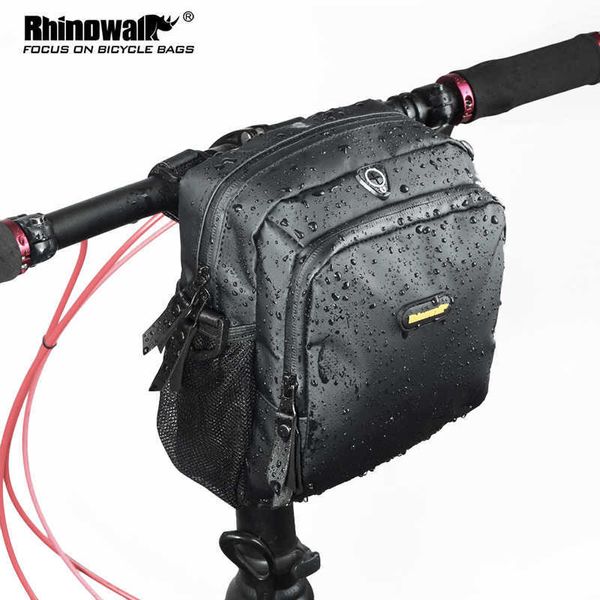 Borse laterali Borse Rhinowalk Borsa da bicicletta Impermeabile MTB Telaio anteriore Tubo pieghevole Bici da ciclismo Borsa da ciclismo Accessori bici T92 0201