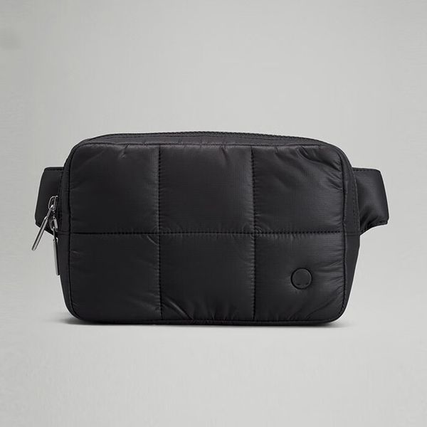 Marsupio di lusso Lulu marsupio di design borsa a griglia trapuntata Yoga Sport Porta carte da donna Portafogli da uomo Borsa a tracolla da donna Borsa impermeabile nera borsa a vita firmata