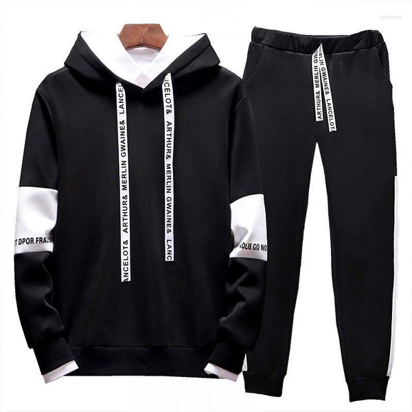 Erkek Hoodies 2023 Erkekler Set Mektubu Spor Giyim Sweatlesuit Erkek Ter Track Suit Ceket Hoodie Pantolonlu Mens Sporting Suits