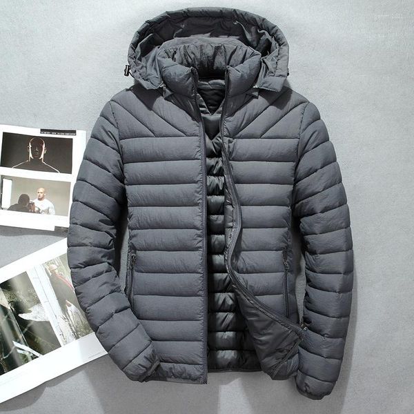 Piumino da uomo 2023 Uomo Autunno Inverno Parka con cappuccio Cappotto caldo Cappotti d'anatra sottili e leggeri Casacos Masculino