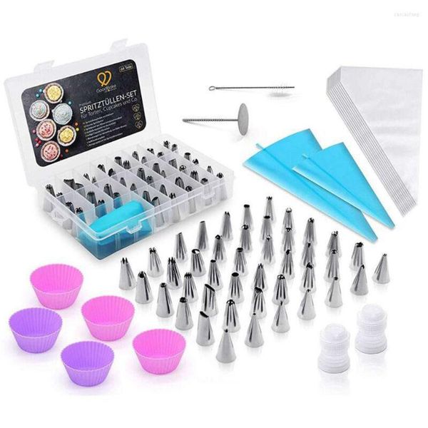 Bakeware Tools 74pcs Kit de decoração de bolos suprimentos para gelo dicas de gelo sacos de pastel