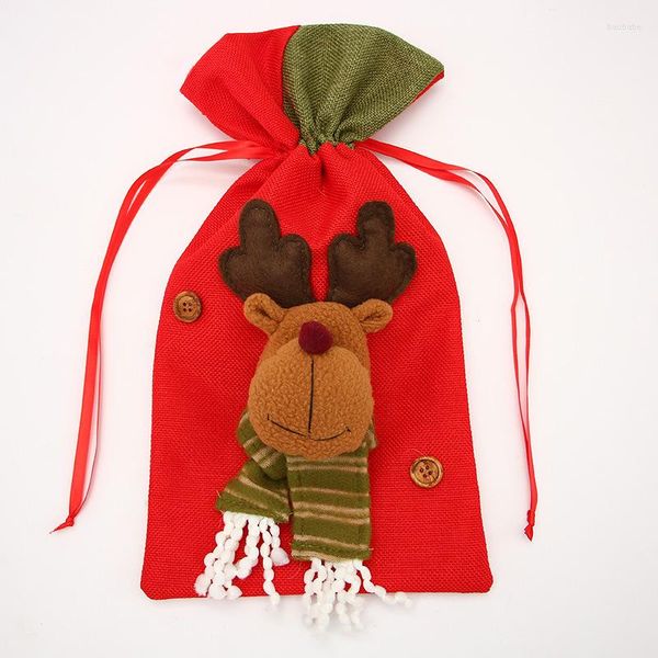 Decorações de Natal Bolsa de presente pendente para criança Decoração de árvore de árvores Candy Pouch Organizador da bolsa