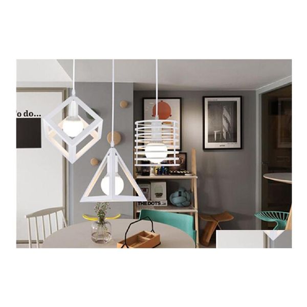 Anh￤ngerlampen Vintage Cage Light Iron Retro Loft -Leuchten Kanteil -Pfand -Lampe Metall Hanging Restaurant Cafe Innenk￼hlung Drop deliv dhreb