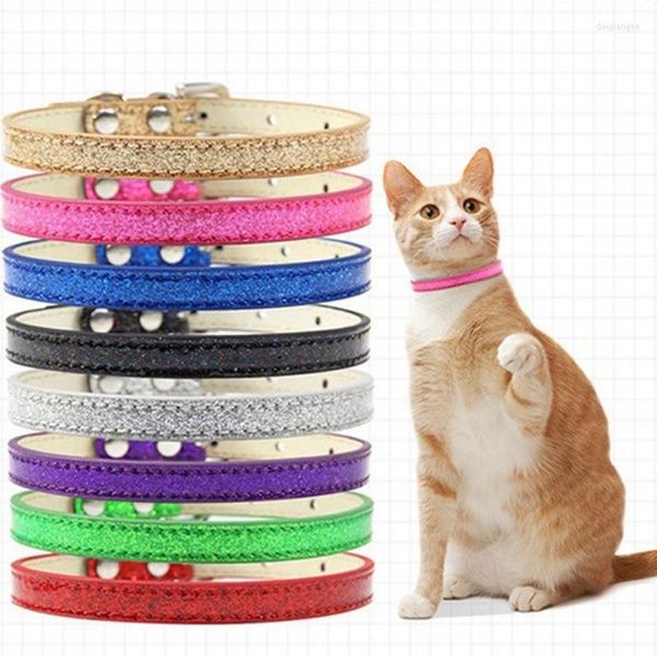 Collari per cani Collana con ciondolo in cristallo con cuore d'amore scintillante Collare per gatti per animali domestici Guinzaglio per gattino in morbida pelle di sicurezza Accessori per animali