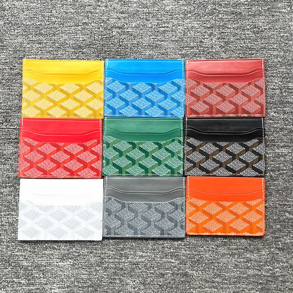 Bolsa de couro genuíno de alta qualidade Porta-cartões de designer de luxo carteira única masculina porta-moedas mini-carteiras de pele de cordeiro bolso para chave compartimento interno