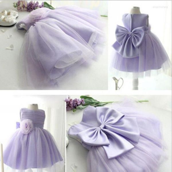 Abiti da ragazza Adorabile bambino Neonate Vestito da festa Bambini di alta qualità Lavanda Maglia maglia Tutu 12m-10y Abbigliamento per bambini Estate