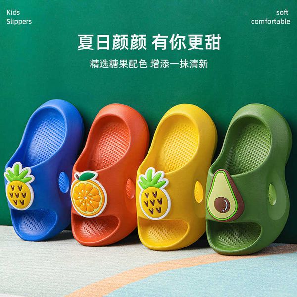 Pantofole Pantofole per bambini Estate Nuove ragazze Indoor antiscivolo Ragazzi Cartoon Fruits EVA Soft Four Seasons Open-toe Kids Fashion Beach 0203