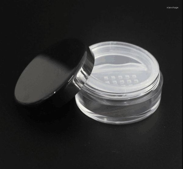 Garrafas de armazenamento 50pcs 10 g Plástico Pó de pó solto Pavia clicando em contêineres cosméticos de jar