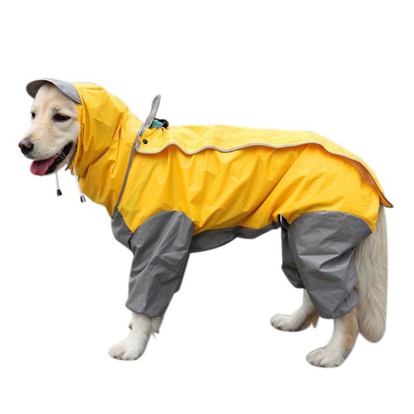 Köpek giyim büyük anlaşma retriever küçük köpekler su geçirmez kıyafetler açık giyim ceketleri sarı 24