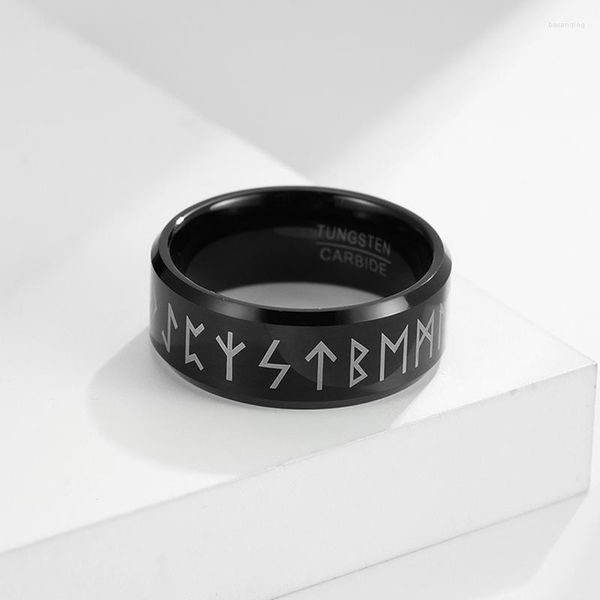 Обручальные кольца Vicking Men's Black Ring Classic Wungsten Carbide для мужчин