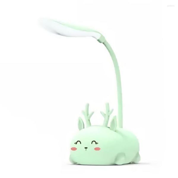Table Lamps USB Eye Protection Lamp LED Folding Charging Learning Light Cartoon Animal Children's Night Bedside Christmas