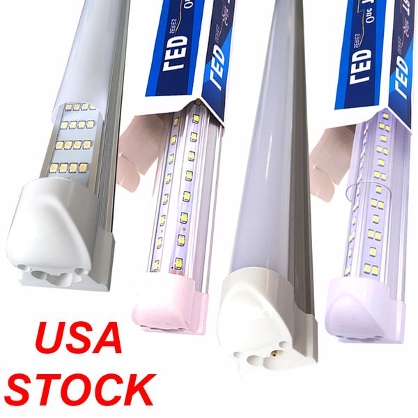 T8 Tubo de LED de linha dupla integrada 4ft 36W 50W 8ft 72W 100W 144W Smd2835 Lâmpada Lâmpada Lâmpada 96 '