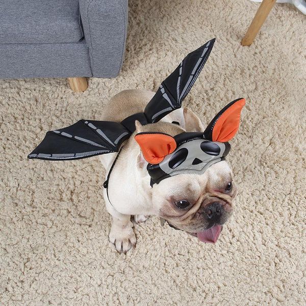 Vestuário de cachorro gatos cães cães animais de estimação decorações de halloween ghost festival engraçado asas engraçadas molho transversal