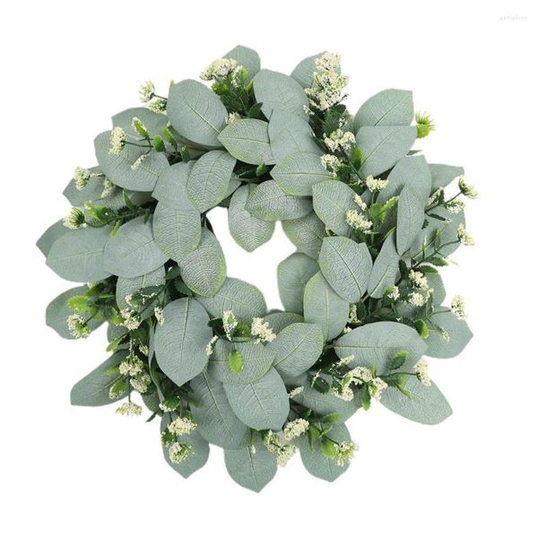 Декоративные цветы искусственный венок зеленый лист стены