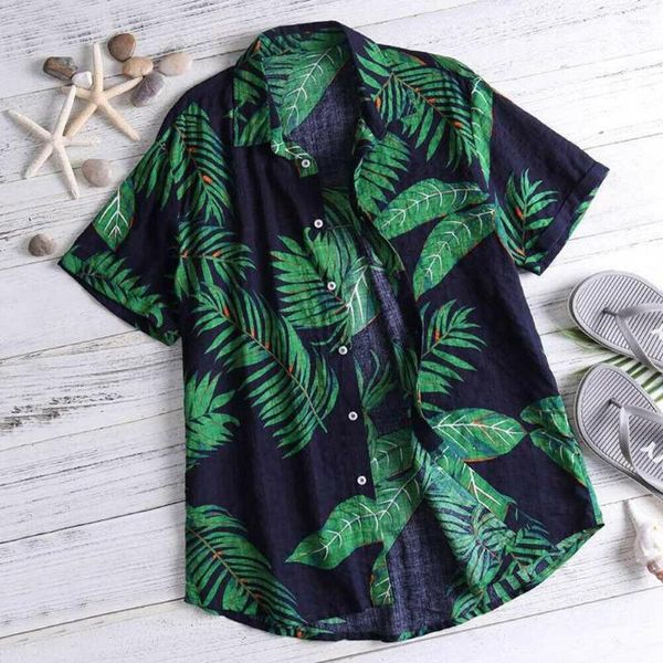 Magliette da uomo Camicia casual vintage estiva Maglietta a maniche corte floreale da uomo Tee Camicia hawaiana Uomo Chemise 250