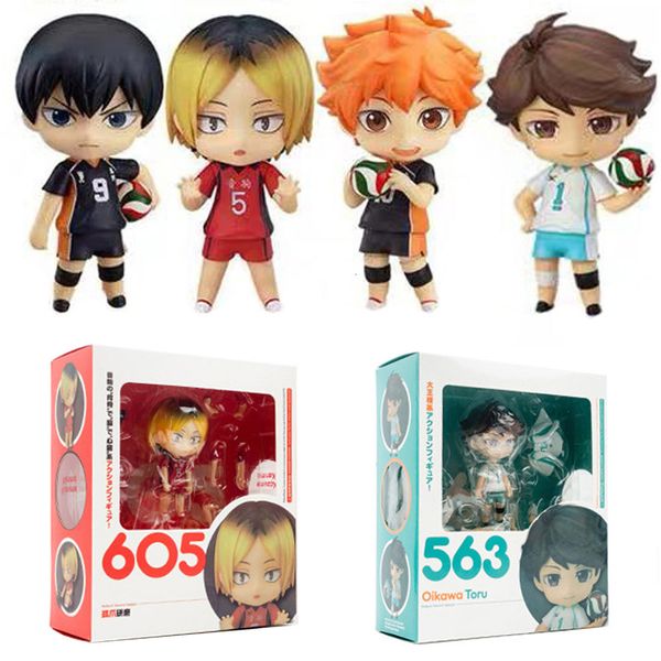 Экшн -игрушки фигуры Haikyuu Hinata Syouyou 461 Kageyama Tobio 489 Oikawa tooru 563 Kozume Kenma 605 PVC Фигура Коллективная модель игрушка 230203