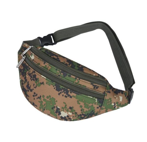 Toile Sling Poitrine Sac En Plein Air Étanche Camo Sacs À Bandoulière Multifonctionnel Gym Fitness Téléphone Poche Ceinture Sports Running Taille Packs