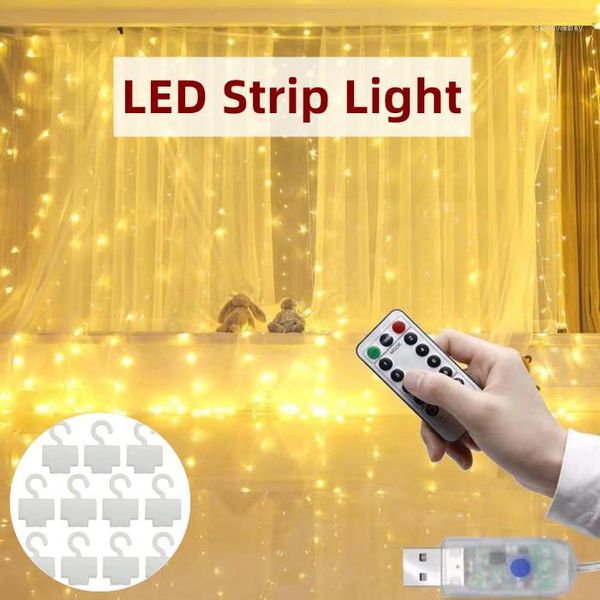 Corde per tende Ghirlanda LED String Lights Fata Natale Decorazione della stanza Illuminazione USB per San Valentino