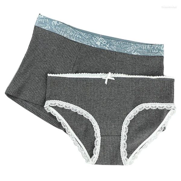 Mutande Saldi Coppia Mutandine Colore fresco Pizzo Cotone traspirante Boxer intimo uomo da donna per gli amanti