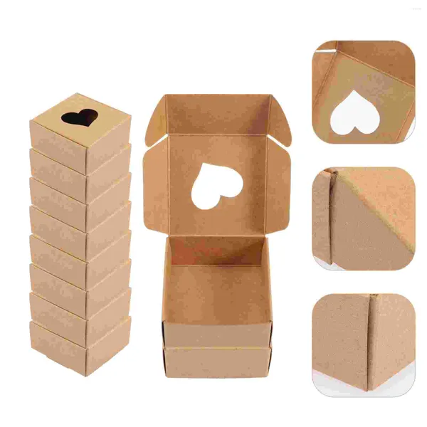 Geschenkverpackungsboxen, Box aus Kraftpapier, Seife, Mini-Karton, selbstgemachter Kuchen, Herz-Leckerei, Pappe, Schmuckpaket, Geschenkverpackung