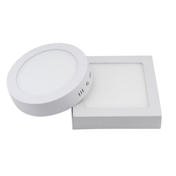 Downlights kare LED Panel Işık 9W 15W 25W Yuvarlak Downlight AC85-265V Yüzey Tavan Lambası Mutfak Aydınlatma