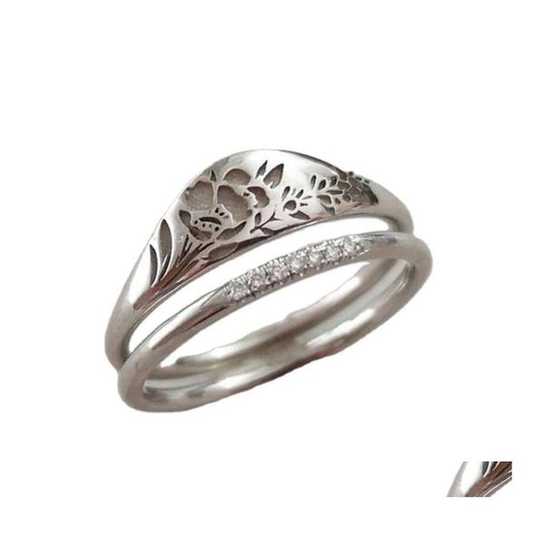 Кластерные кольца модный полый рисунок кольцо винтажное хит цвет любовь сердца металл для женщин для девочек вечеринка с каплями доставки otanb