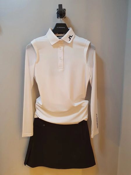 Уличные футболки СКИДКА!Противообледенительные перчатки для гольфа, спортивная одежда, женская рубашка для гольфа с длинными рукавами 230203