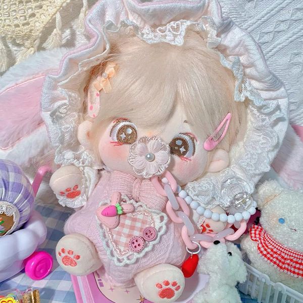 20 cm bebek gövde aksesuarları için masa bezi oyuncak cosplay hediyeler güzel sevimli pembe tulum bebek şapka giysi giysileri kıyafet kıyafet