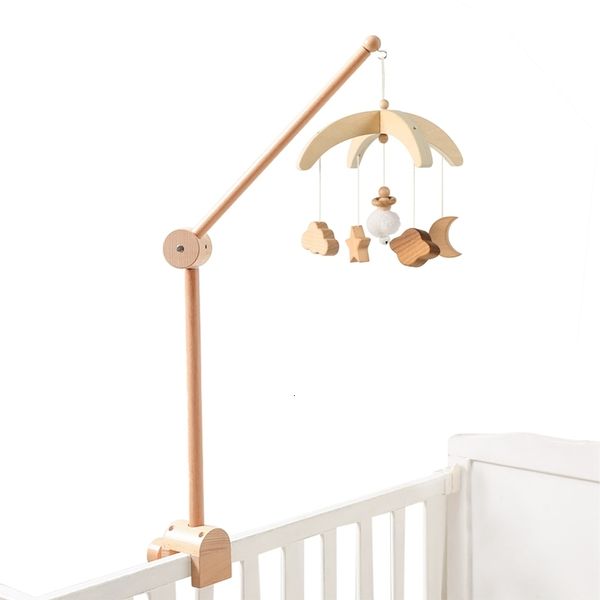 Rasseln-Mobile-Halterungsset für Säuglingsbett, mobiles Bett, Glocke, Halterung, Bogenstütze, Schutz für geborenes Baby, Spielzeug, Holz-Mobile, Krippe, Rassel, Babyspielzeug 230203