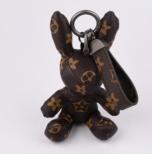 Kreativität Kaninchen Tasche Auto Schlüsselbund Anhänger Charme Schmuck Schlüssel Ring Halter Frauen Männer Mode PU Leder Tier Schlüssel Kette Zubehör