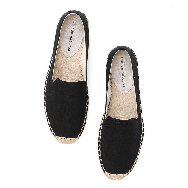 Отсуть обувь 2021 Настоящий Sapatos Espadrilles Женская мода Fash Flat Shoes japatillas Mujer Spring Slip на рыбаках конопляной веревки мультфильм Linen Girl G230130