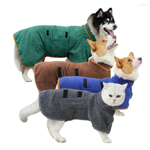 Robo de vestuário para cachorro Toalha de pet absorvente secagem rápida grande e pequena praia de fibra de gato
