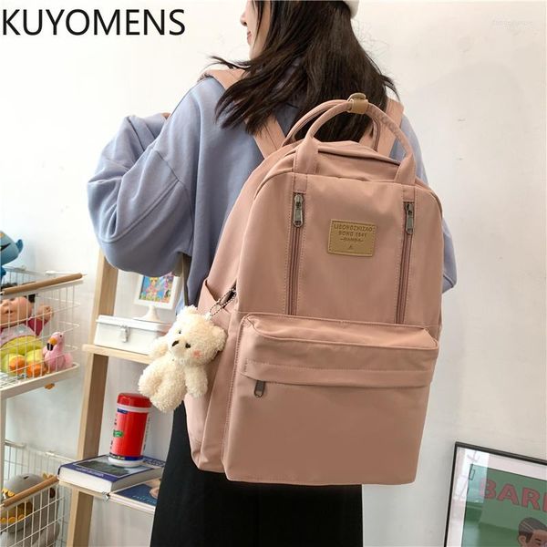 Schultaschen JULYCCINO Multifunktions-Doppelreißverschluss Frauen Rucksack Teenager Mädchen Laptop Student Umhängetasche Koreanischer Stil Schultasche