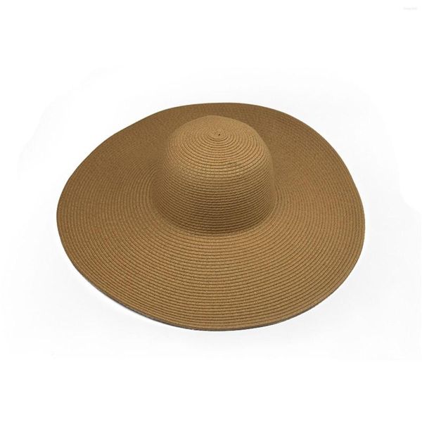 Cappelli larghi brimo foobile floppy beach sole per donne cappello di grande paglia UV protezione pieghevole tonalità all'ingrosso p5