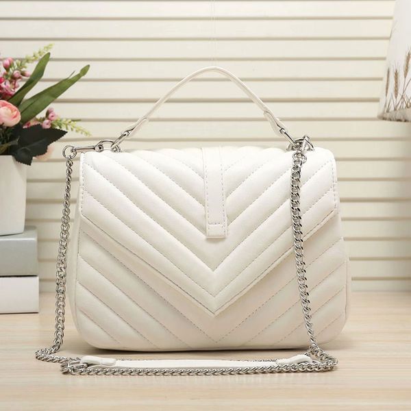 Borse Totes da donna di alta qualità Borse da donna in pelle di design Borsa a tracolla con patta Borsa da donna a righe femminili Portafoglio imitazione borsa di marca Pacchetto madre di lusso 2073